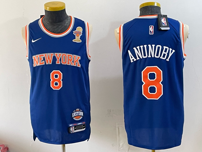 Men New York Knicks #8 Anunoby blue 2026 Nike NBA jersey 0723006->new york knicks->NBA Jersey